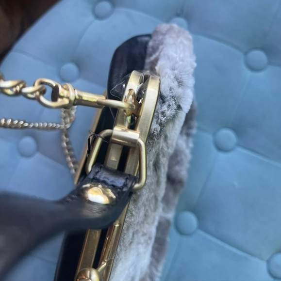 Patricia Nash Faux Fur Laureana Satchel Purse Optional Chain Crossbody - Picture 7 of 11